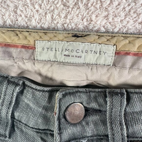 Stella McCartney Jeans Women's 25 Gray Skinny Denim Size 25 (26x34) Fall Utility - Picture 9 of 16